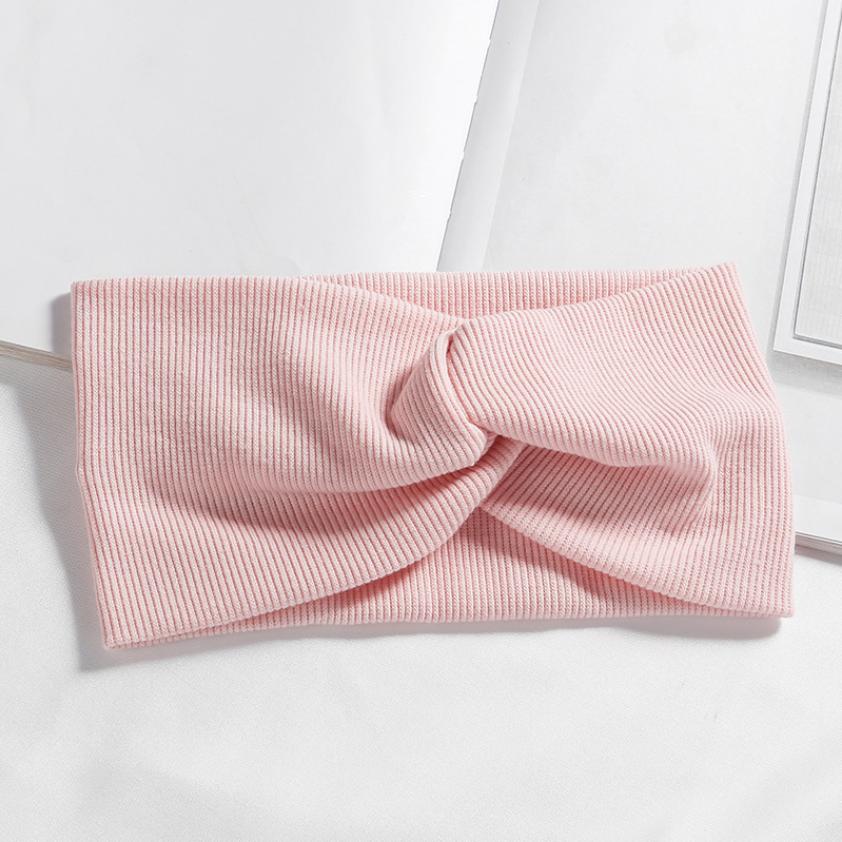 Elastiska Håraccessoarer Dam Nya Stickade Trådtvinnade Turbanband Massivt Brett Stickat Knutet Yoga Hårband Yoga Pannband