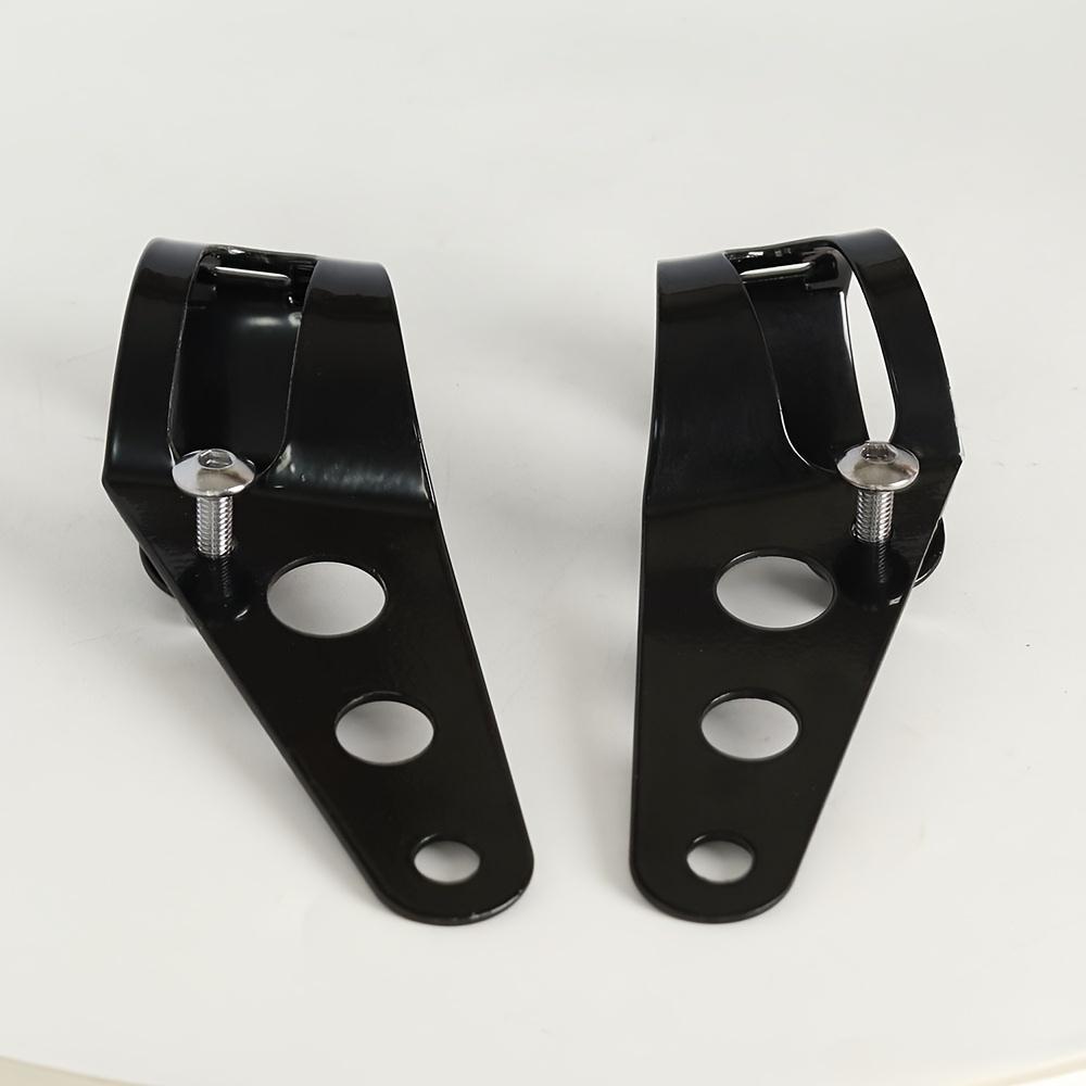 Adjustable Black Motorcycle Headlight Mount Bracket - Durable Aluminum Alloy, Fit for Chopper & Cafe Racer Fork Ear Designs, Motorcycle Accessories