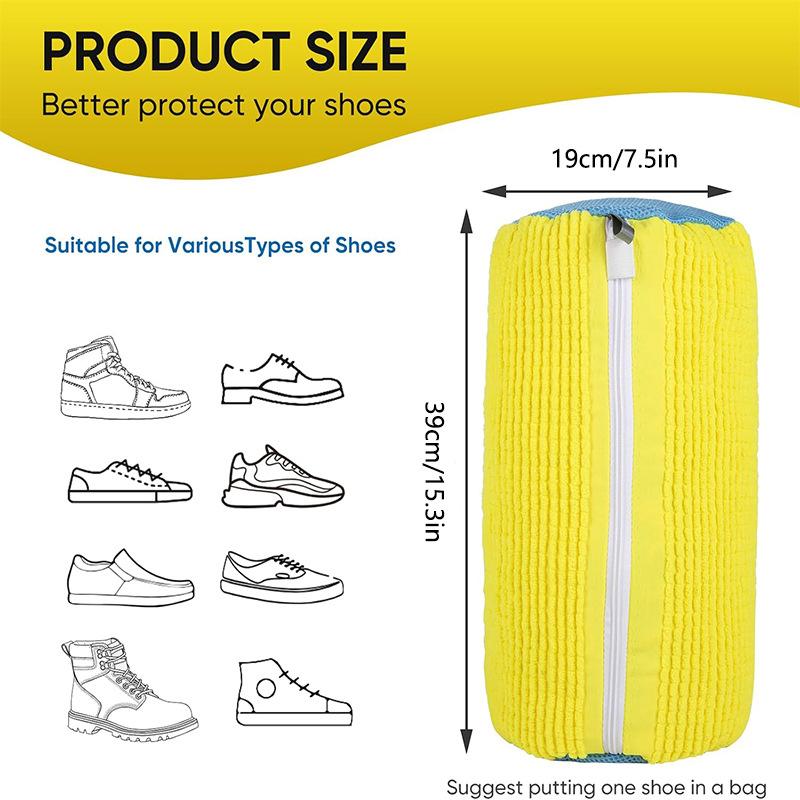 Shoe Washing Bag Washing Machine Laundry Bags Microfiber Closure Shoes Cleaning Bag Shoes Laundry Net Fluffy Fibers Sneaker