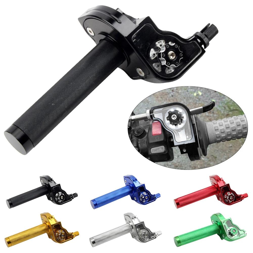 22mm Universal Motorcycle Adjustable Handlebars Moped Scooter Bike CNC Throttle Twist Grips For Moped Scooter Bike M10*1.5