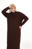 Women's Big Size Dress Green Half Turtleneck Knitted Knitted Dress