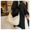 Korean Style Women's Woven Shoulder & Crossbody Bag with Adjustable Strap