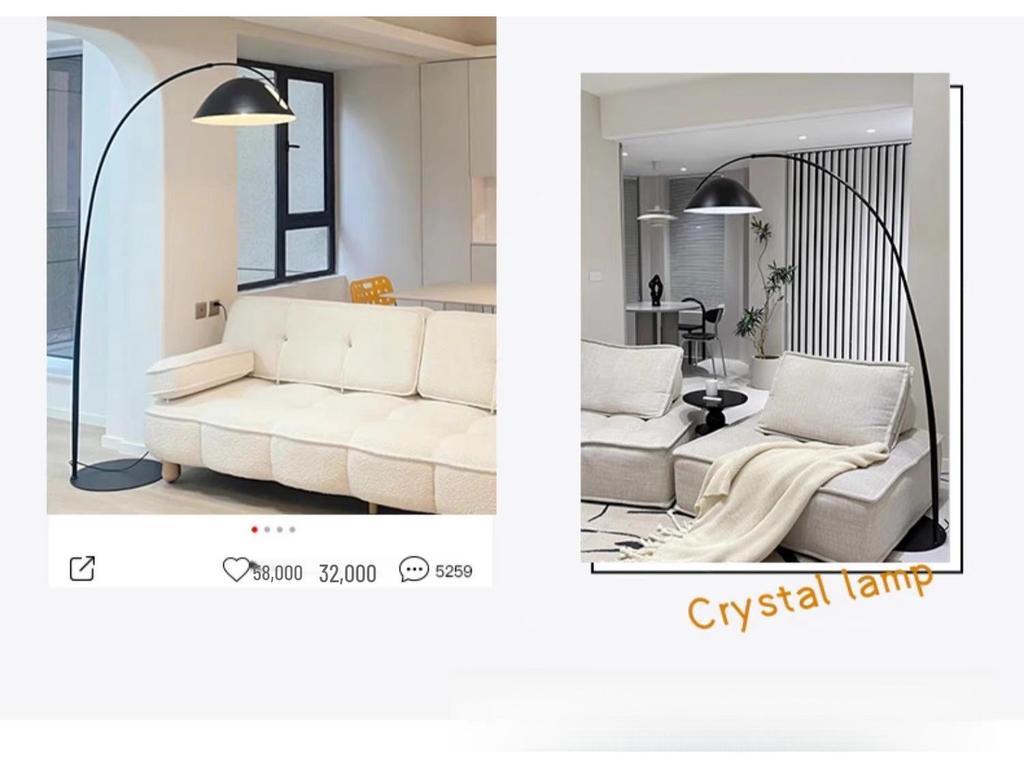 Nordic Minimalist Fishing Floor Lamp - Elegant Living Room Decor, Atmospheric Vertical Light, Luxurious Art Design