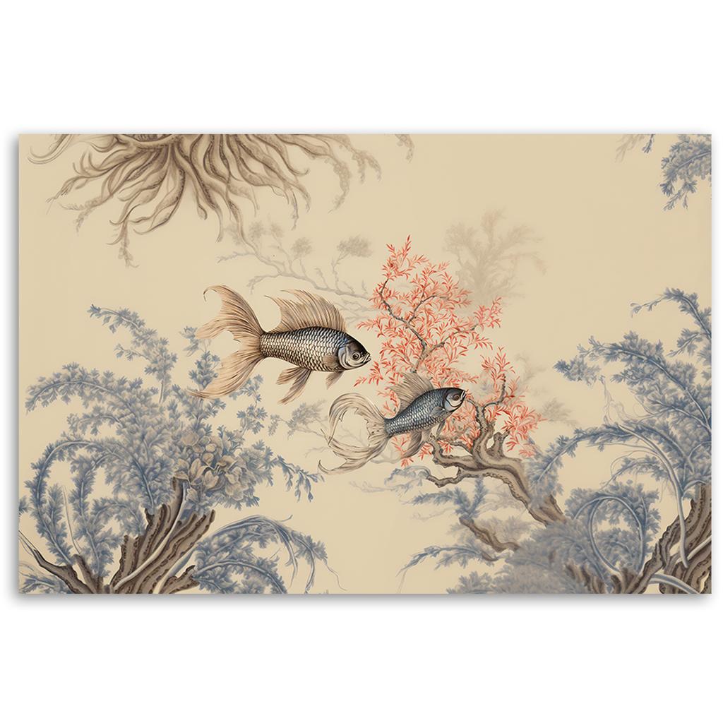 Canvas print, Feng shui boho fish