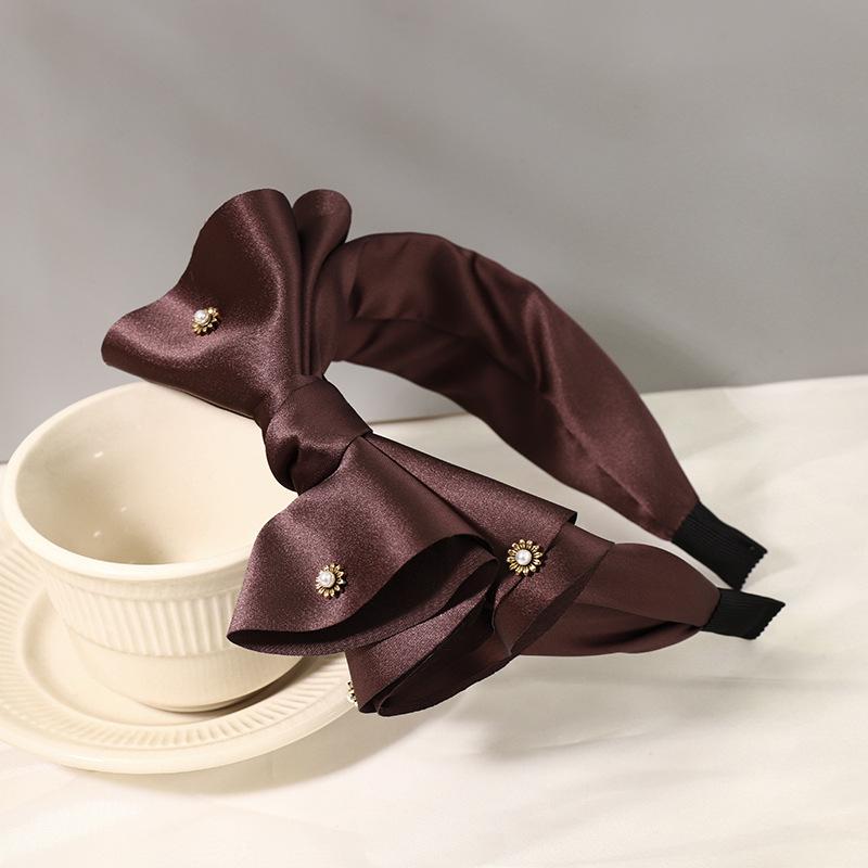 Fashion Satin Big Bow Rhinestone Hairbands Headbands Ornament Accessories For Women Hair Accessories