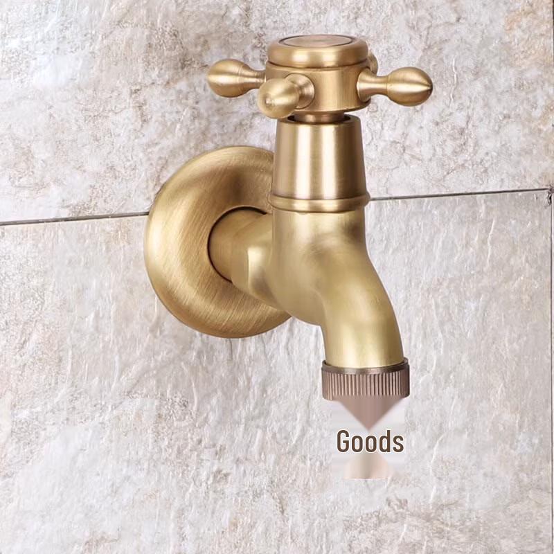 Shiaosen European Retro Brass Single Cold Water Faucet