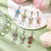 7Pieces Exquisite Angel Wing Pendants with Floral and Faux Pearls Accessory for Individualized Accessories