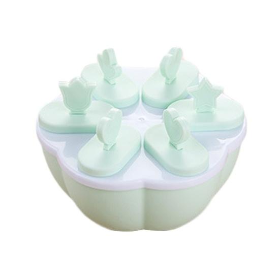 Home 6/8 Cavity Round Rectangle Freezing Pop Mold Summer DIY Ice Cream Maker Box