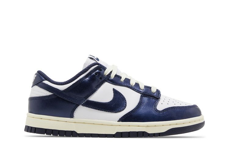 Women's Sneakers Nike Dunk Low PRM Vintage Navy (Women's) White/Midnight Navy-Coconut Milk