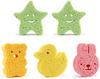 5 Pack Baby Bath Sponges, Cartoon Animal Natural Loofah Sponges, Soft Wash Sponges for Newborns Infants Toddlers Bath Time