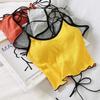 Summer Wild Solid Color Without Rims Gather Anti Emptied Wrapped Chest Inside The Outer Wear Comfortable Harness Ride Vest