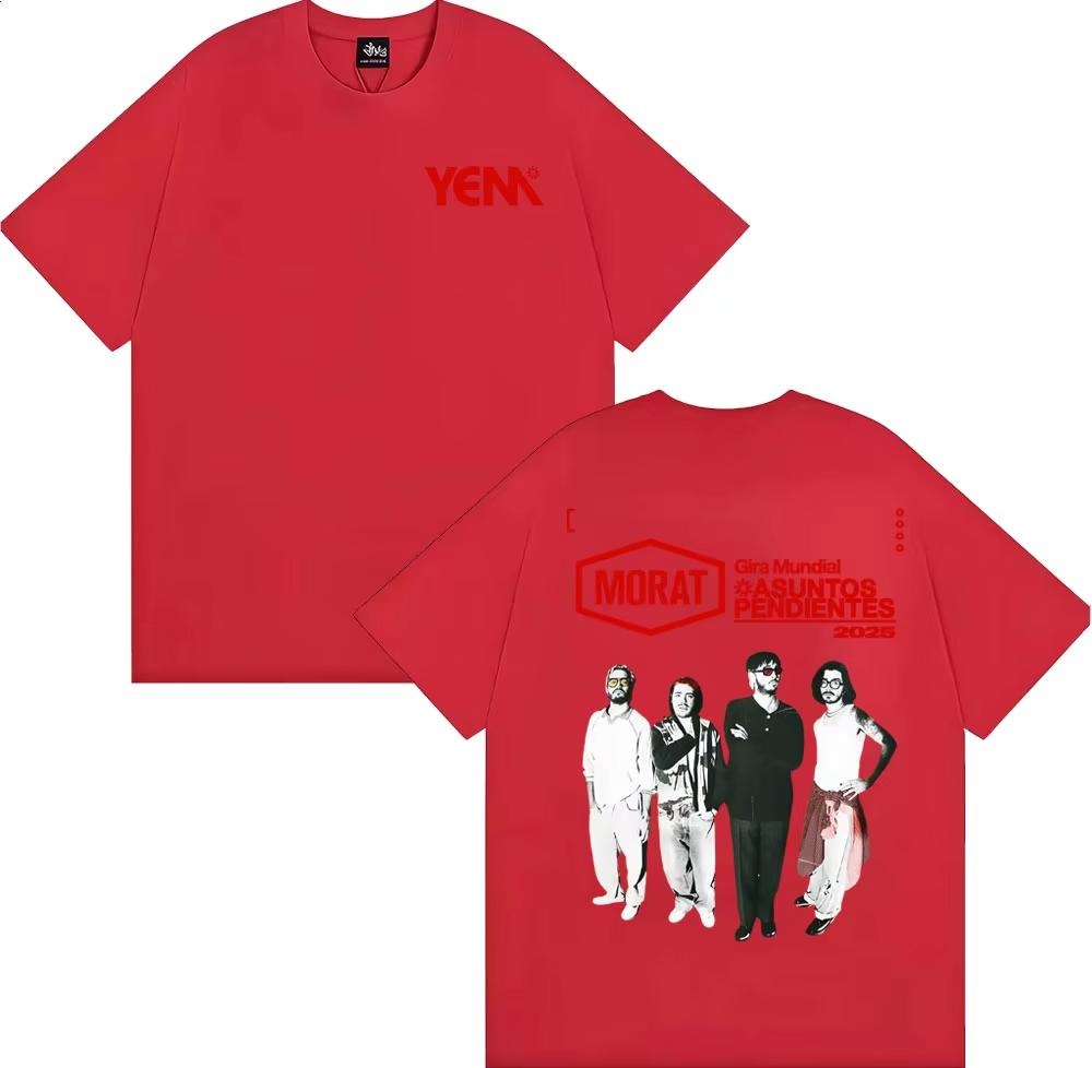 

Band Morat Asuntos Pendientes Album 2025 Tour T-shirt Men s Women Harajuku Hip Hop Rock T Shirts Cotton Casual Oversized T-shirt 4XL