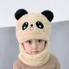Baby Hat Winter Children's Scarf Integrated Cute Bear Ear Hat Autumn and Winter Warm Knitted Hat