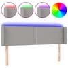 VidaXL Tête de Lit à LED Meuble de Chambre à Coucher Accessoire de Lit Double Tête de Cadre de Lit Intérieur Gris Clair 3123094