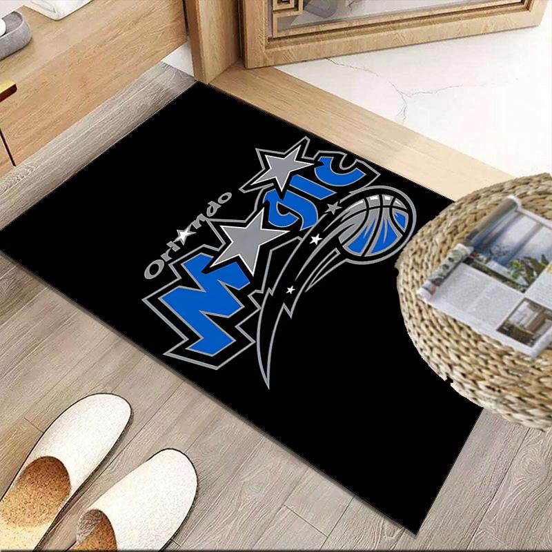 Orlando Basketball Teppich, Küchenteppiche, Yogamatte, Rutschfeste Matten, Teppich für Badezimmer, Wohnzimmer Schlafzimmer, Campingteppiche Weihnachtsgeschenk