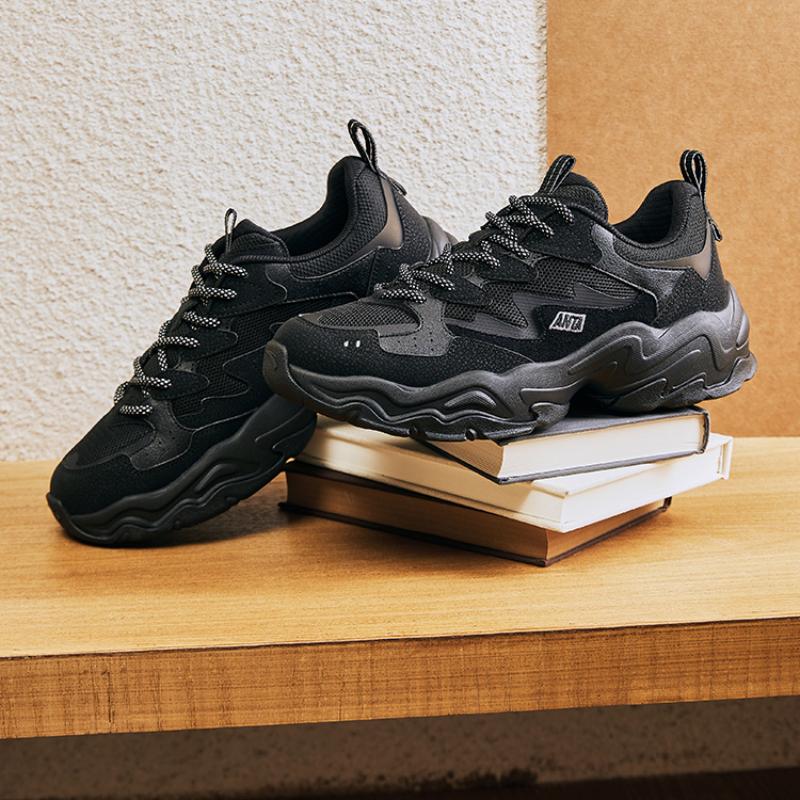 Anta Meteorite 2 Cushioning Low-Top Casual Shoes Men's Black Sneakers 112438855-3