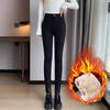 Women's Extra Thick Velvet-Lined Lambswool Leggings - High Waist, Stretchy, Warm Winter Outerwear