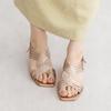 HIMIKO/Himiko/Cross Mesh Low Heel Sandals/651202 Pink 240