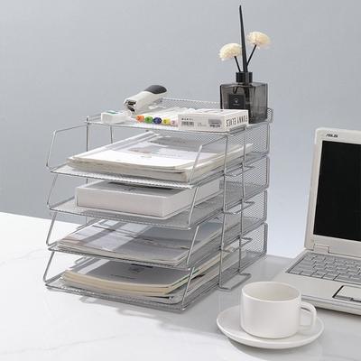 Moderne Schreibtischorganisation Stapelbarer Aktenständer Papierständer Minimalismus A4 Aktenaufbewahrungsschale Eisen Aktenorganisator Zertifikate