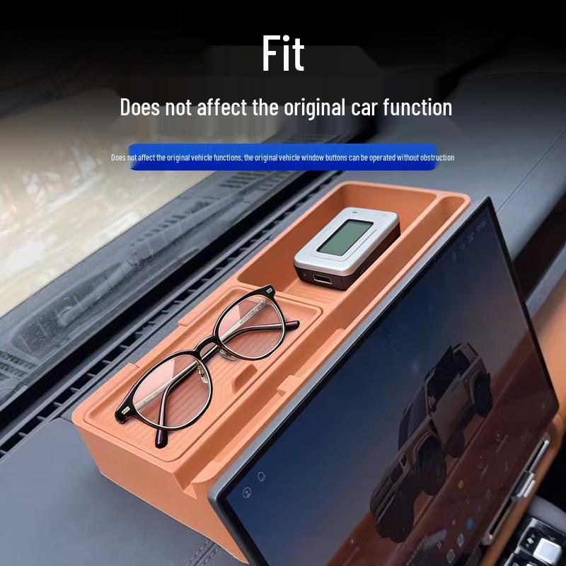 Compatible with 26 Chery iCAR V27 Models: Multifunctional Dashboard Rear Storage Organizer.