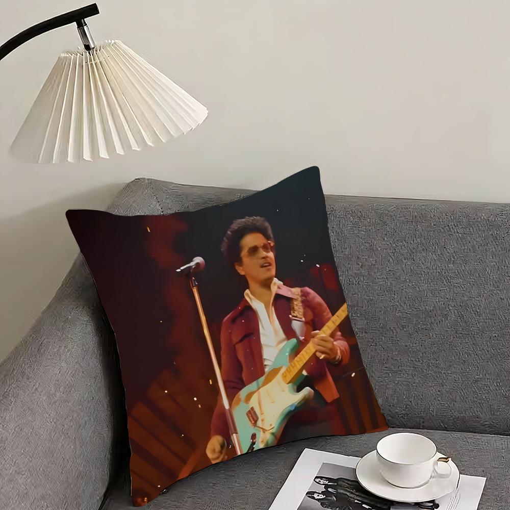 BBruno MarsS Singer Cushion Cover Pillowcase Ultra Soft Skin Friendly Fabric Cloud Like Comfort Concealed Zipper