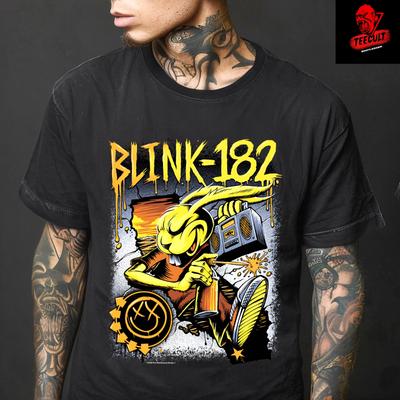 T-shirts pour hommes et femmes Blink 182 Groupe de Punk Rock T-shirt Unisexe Coton Lourd