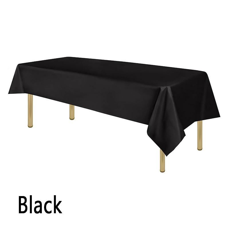 Plastic Disposable Solid Color Tablecloth Cover Cloth Wipe Clean Rectangle Party Wedding Christmas Birthday Wedding Christmas