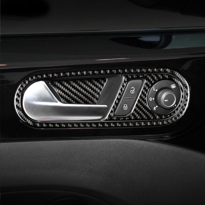 Carbon Fiber Interior Gear Shift Door Handle Patch for Volkswagen New Beetle Center Console