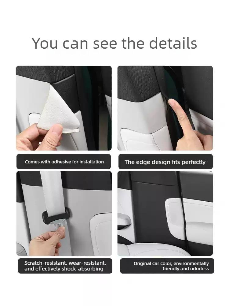 2Pcs Seat Belt Collision Sticker for XPENG G6 2026 B-pillar Protective Pad Leather Scratch Resistant Center Pillar Pad