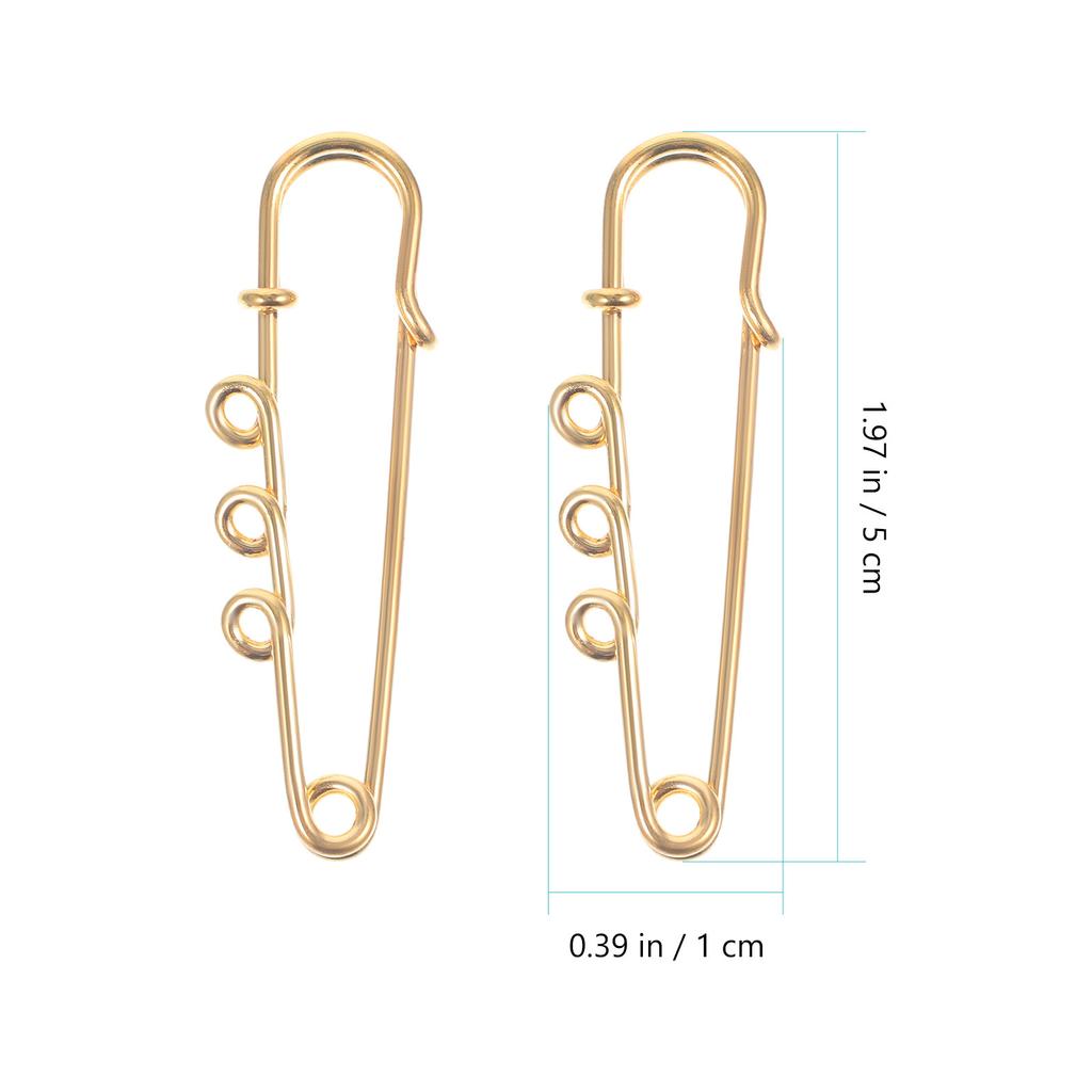 50Pcs Safety Pins Brooch Needles Alloy DIY Clips for Crafts Clothes Blanket Decorative Heavy Duty Metal Pins DIY Brooch Pin