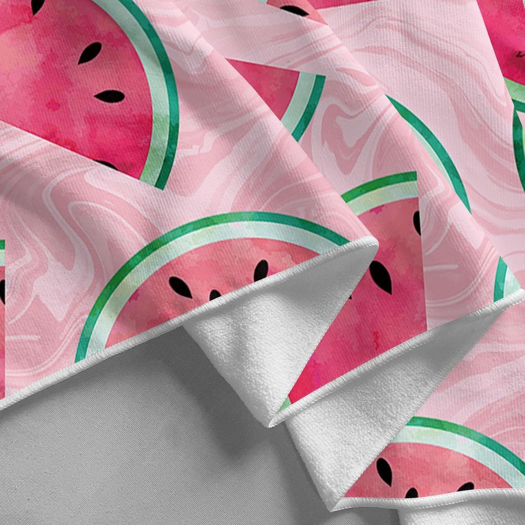Beach Towel Large Sand Free Towels for Travel,Quick Dry Absorbent Swimming Beach Towels Pool Yoga Gym Camping Pink Watermelon