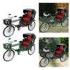 1/12 Scale Metal Tricycle Wheel Toy Collectible Model Scenery Retro Miniature Sculpture for Kids