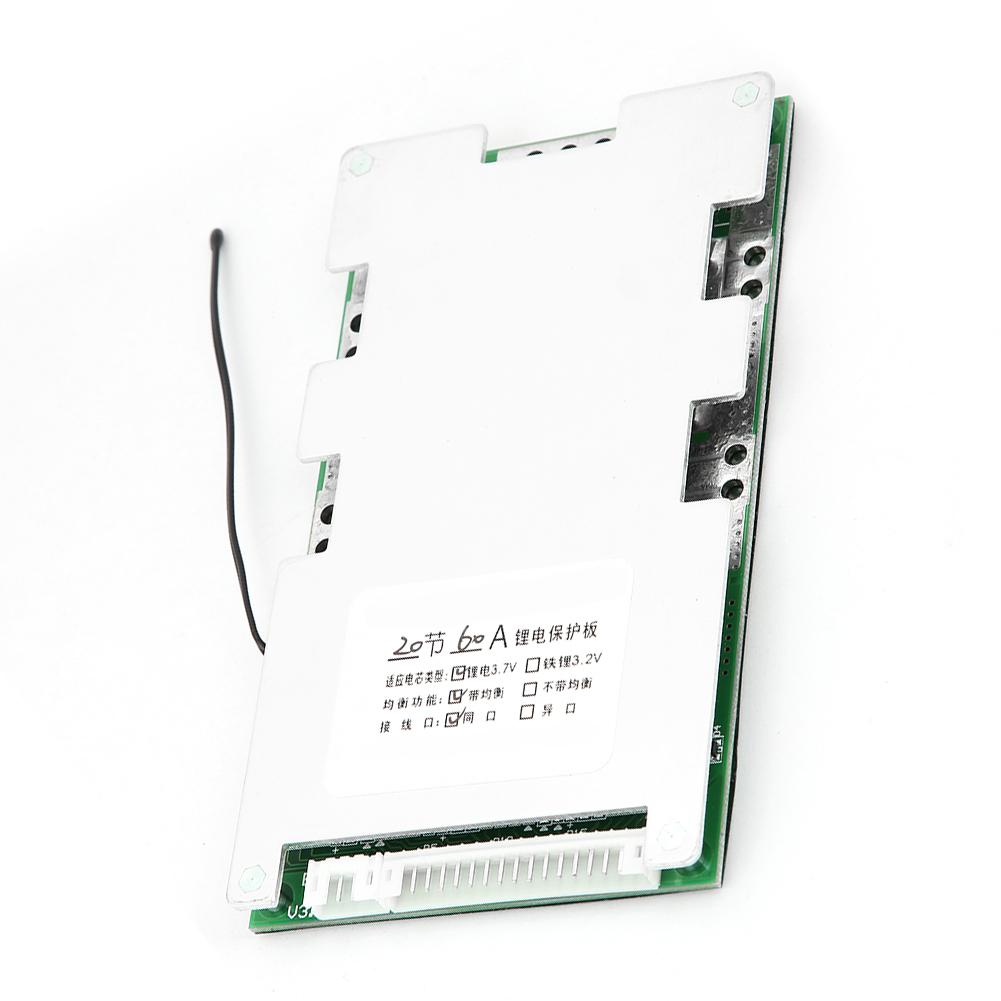 20S 60A Lithium-Batterie Ladeschutzplatine BMS PCB mit Ausgleichsladung