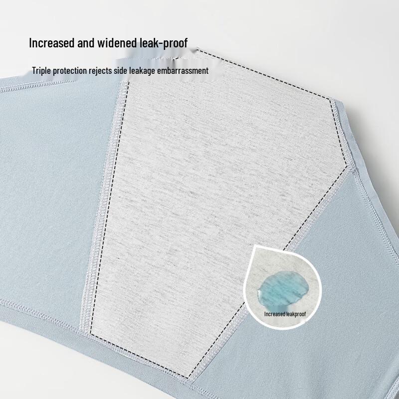 Cosmo Lady Women's 4-Pack Pure Cotton Anti-Leak Menstrual Underwear