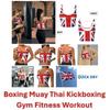 Damen Crop Tanktop T-Shirt Britisch Großbritannien Vereinigtes Königreich UK England MMA Boxen Muay Thai Ärmellos Nationalflagge Print Training Fitness Workout Sport