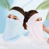 New Ice Silk Cycling Face Mask Thin Breathable Ice Silk Face Mask Uv Sun Protection Face Cover Men Women