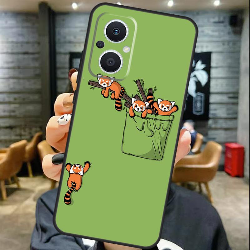 Red Panda Case For OPPO Reno 13 F 12 F 11F 8T 7 8 10 11 Pro OPPO Find X8 Pro X6 X3 X5 Lite Cover Coque