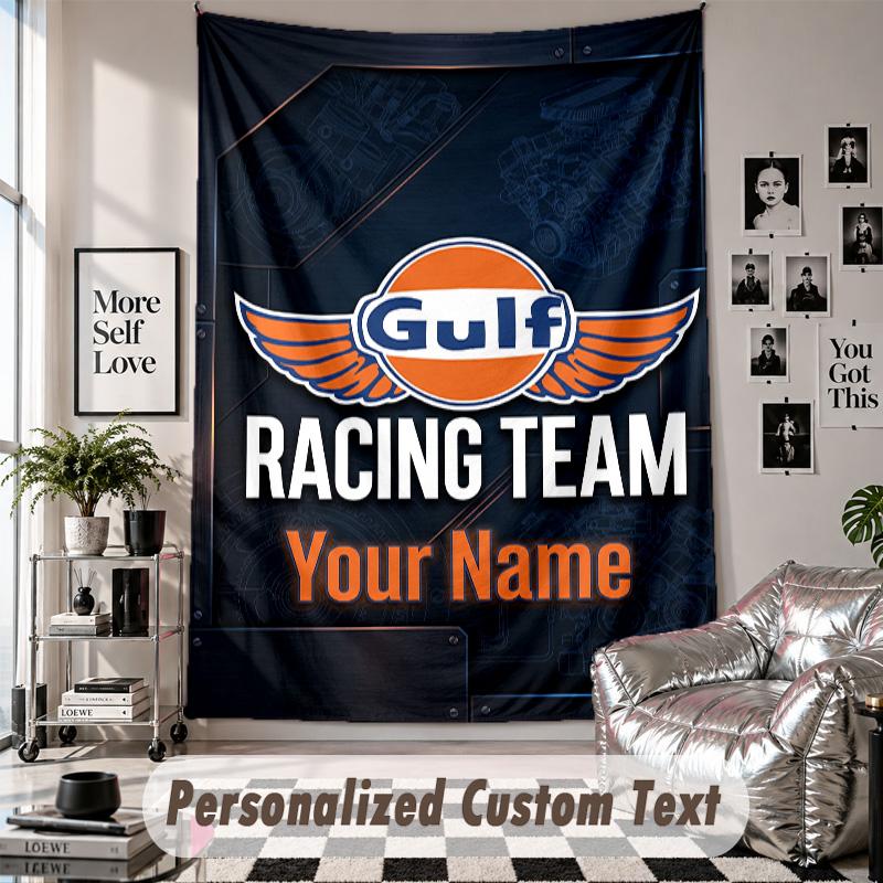 Wall Hanging Tapestry With Custom Name & Text, Gulf Decorative Tapestry For Bedroom