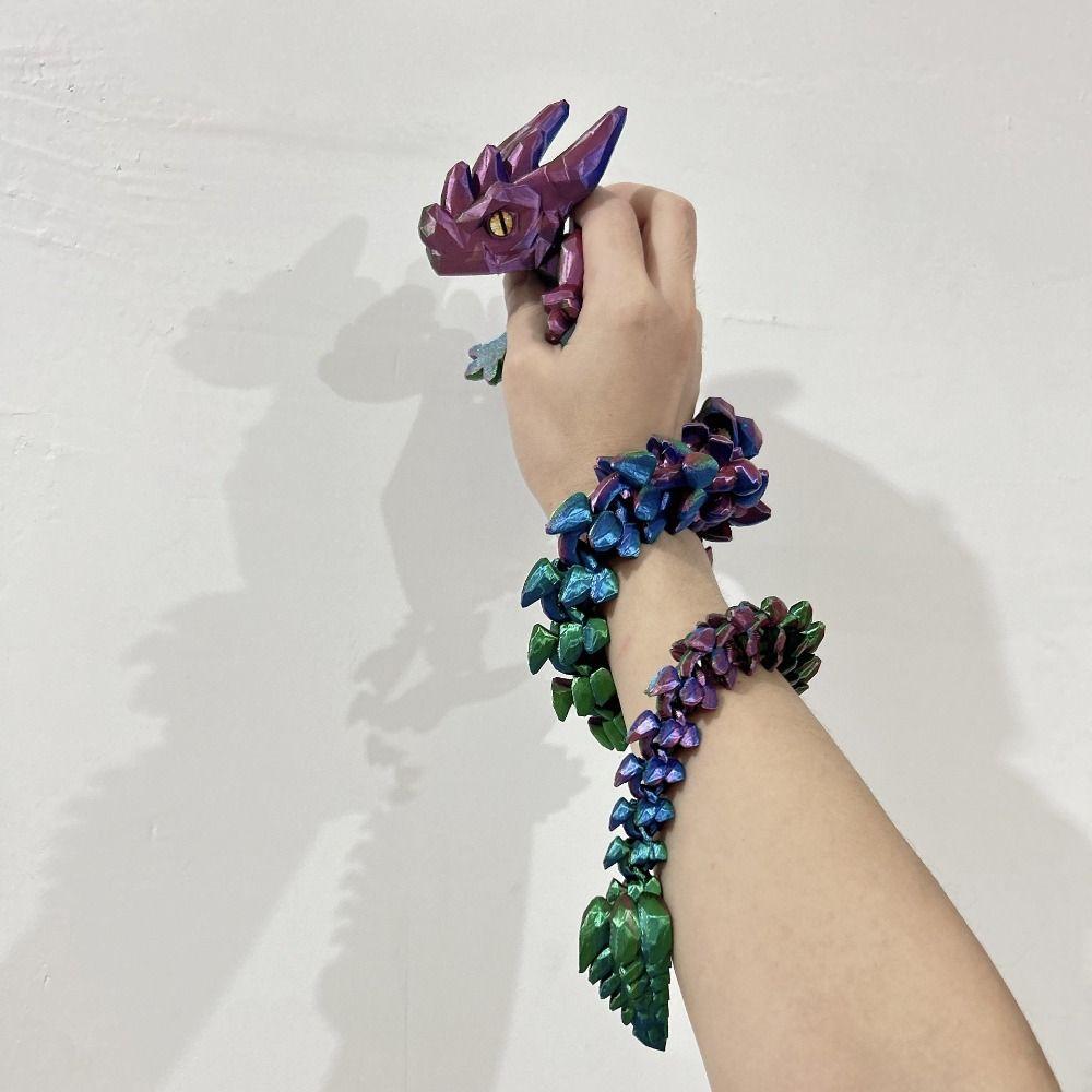 Glow In The Dark 3D Printed Horned Dragon Simulation Dragon Ornament Dragon Figurine  Home Decor