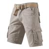 Men's Summer Plus Loose Casual Shorts with Multiple Pockets and Workwear, Cropped Pants