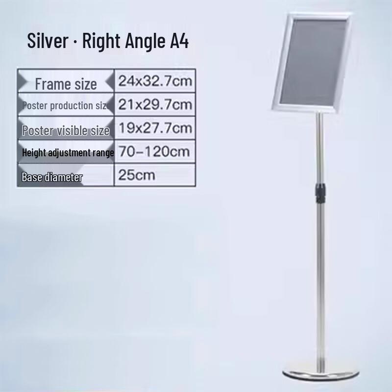 Feiquan Stainless Steel Adjustable A4 Standing Sign Display