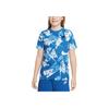 Sportswear Letter Logo Pattern All Over Print Crew Neck Short Sleeve T-Shirt Kids Tops Dark-Beach-Blue DO1816-407