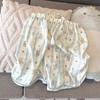 Women's Summer Cotton Pajama Set - Sweet Cardigan, Short Sleeve Top, and Shorts for Home Wear