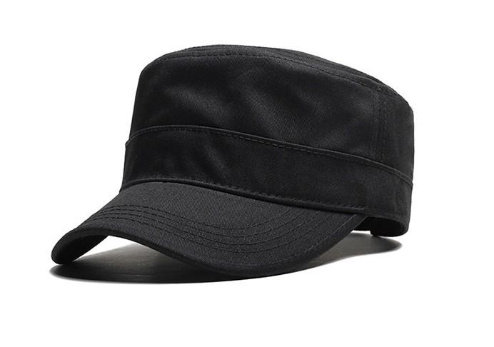 Large Size Flat Top Hat Men's and Women's Solid Color Versatile Outdoor Fishing Hat Peaked Cap Sweat-absorbing Sunshade Sun Protection Cap