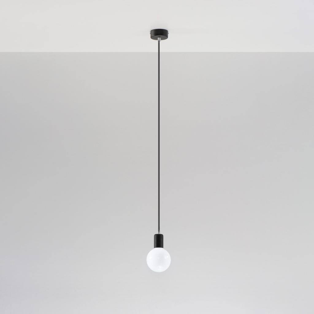 Lampa Wisząca Edison 1 E27 Czarny Sollux Sl.0152