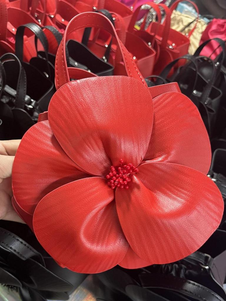 Französische Blütenblatt-Blumen-Handtasche - Frühlings-Tragetasche & Umhängetasche mit Kette für Damen