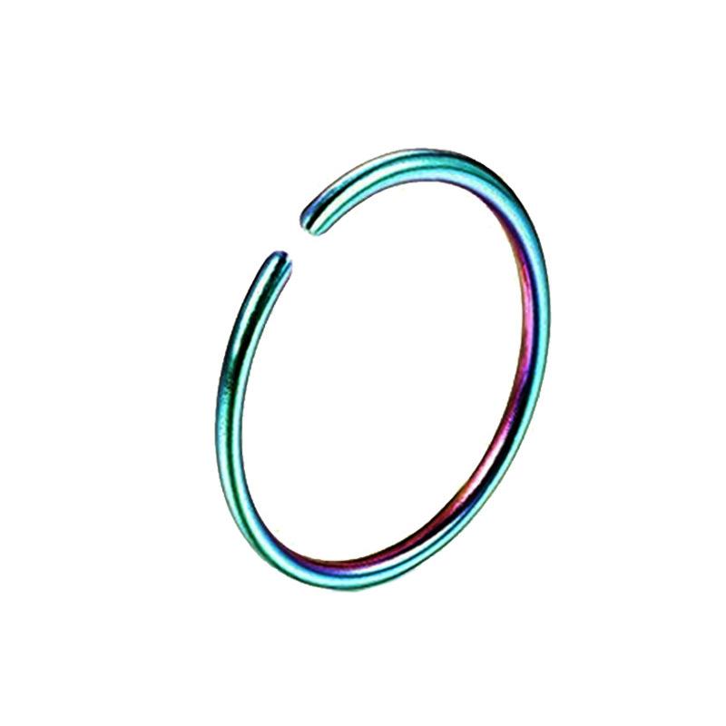 Curved Barbells Fake Nose Piercing D Shaped Tragus Helix Stud Earring Hoop Septum Stainless Steel Ring Nostril Body Jewelry New