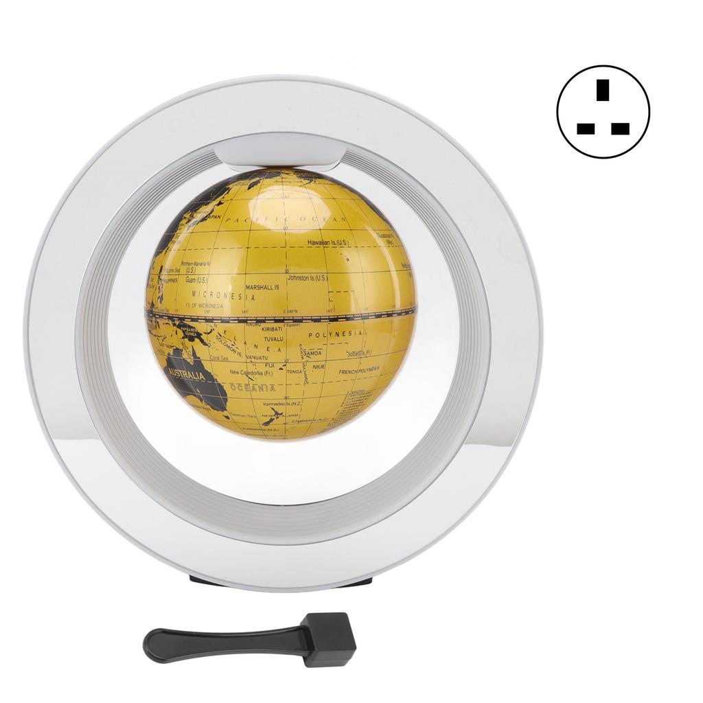 6in Magnetic Levitation Floating Globe ABS Gold Rotating Home Decoration with LED Light for Office