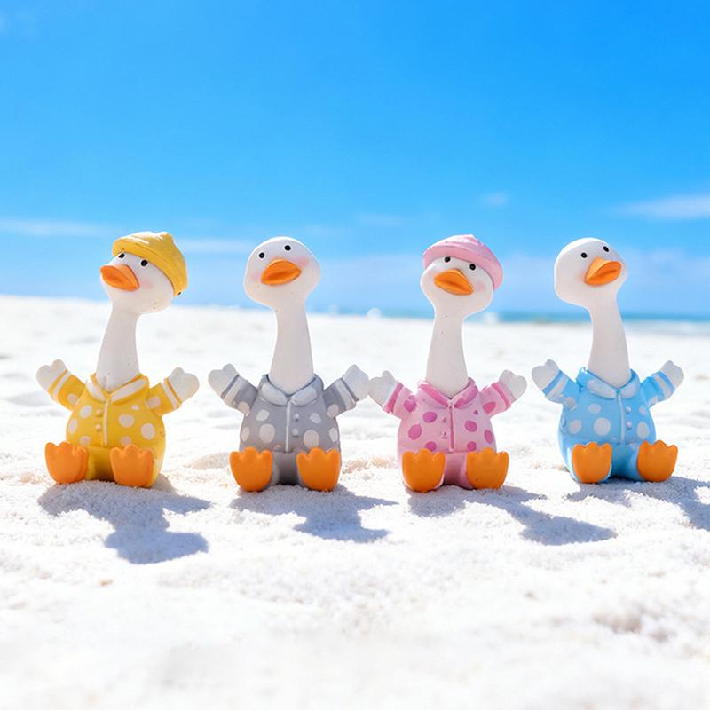 Design Canard Heureux, Ornement de Bureau, Décoration d'Intérieur Paysage Miniature, Canard Mignon Pour Commande de Voiture