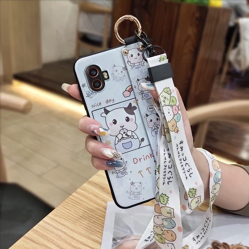 Waterproof Silicone Phone Case For Samsung Galaxy Xcover6 Pro/SM-G736U/B Soft Case Phone Holder Lanyard Back Cover Ring